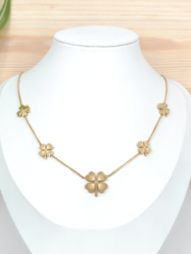 Wholesaler Glam Chic - Stainless steel clover necklace