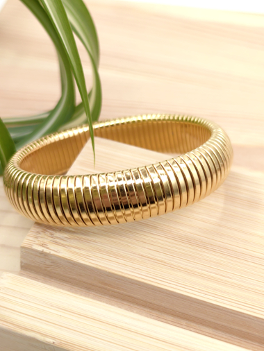 Wholesaler Glam Chic - Thick stainless steel bangle