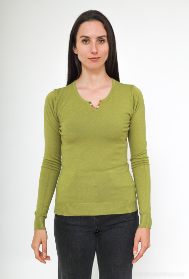 Wholesaler Gold Fashion - Sweater with multicolored buttons