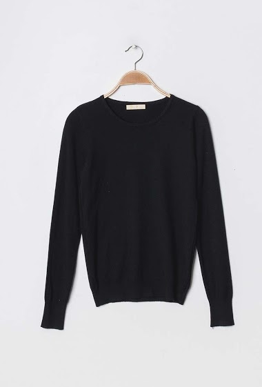 Wholesaler Gold Fashion - Basic sweater round neck with cashmere and silk