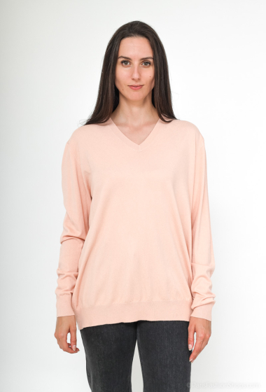 Wholesaler Gold Fashion - Fine knit sweater with round neck