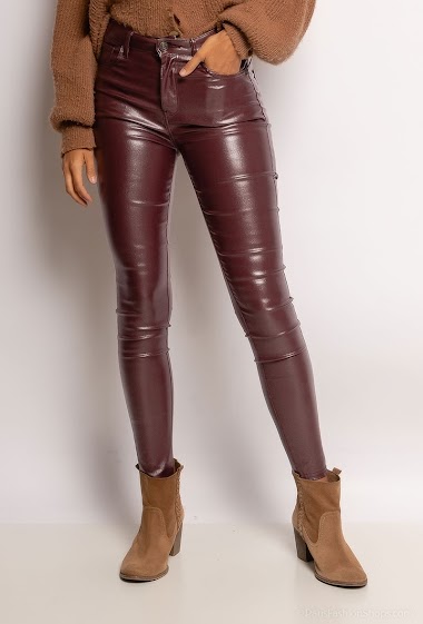 Buy London Rag Chocolate Faux Leather High Waist Skinny Trousers 2023  Online | ZALORA Philippines