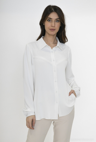 Wholesaler Golden Live - Pleated shirt with lace details
