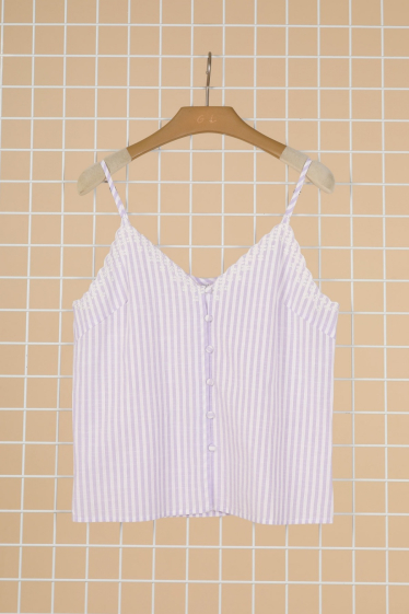 Wholesaler Golden Live - Striped and embroidered tank top