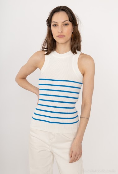 Wholesalers Golden Live - Mesh tank top with stripes
