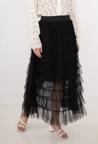 Wholesalers Golden Live - Tulle skirt with maxi ruffles