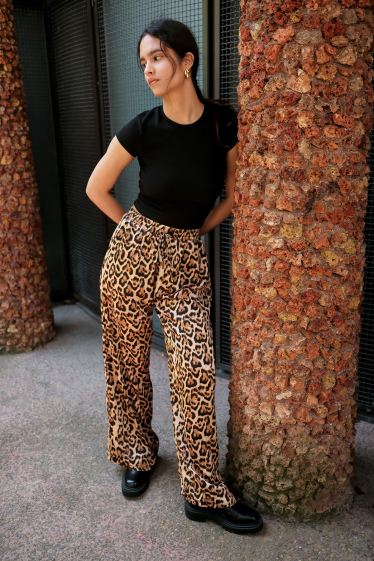 Mayorista Golden Live - Pantalones fluidos de leopardo