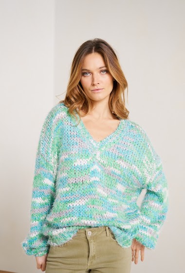 Oversize knit pullover