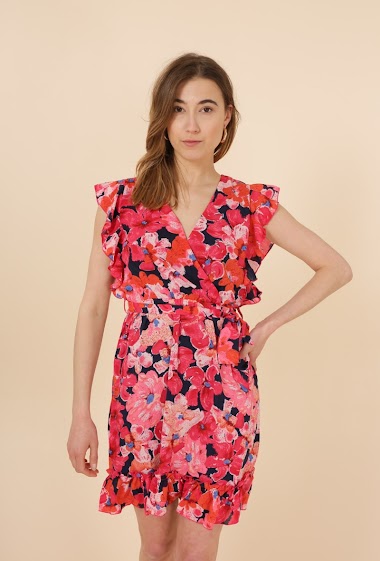 Wholesalers Golden Live - Wrap dress with flower print