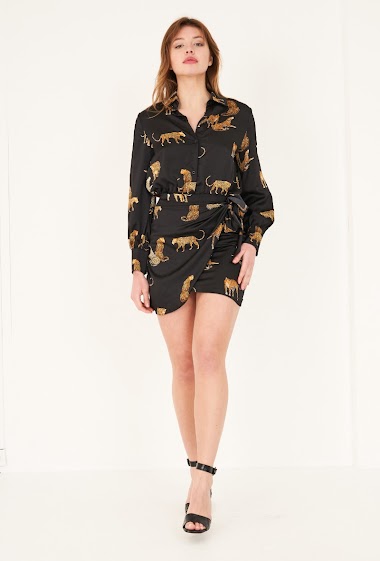 Wholesalers Golden Live - Lepard print shirt dress
