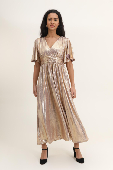 Großhändler Golden Live - Glänzend fließendes Kleid