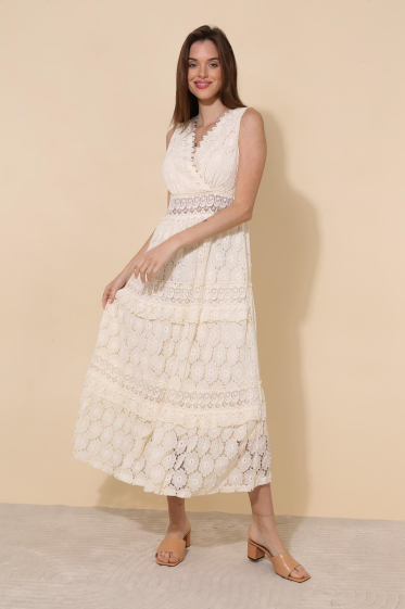 Wholesaler Golden Live - Sleeveless long dress with lace
