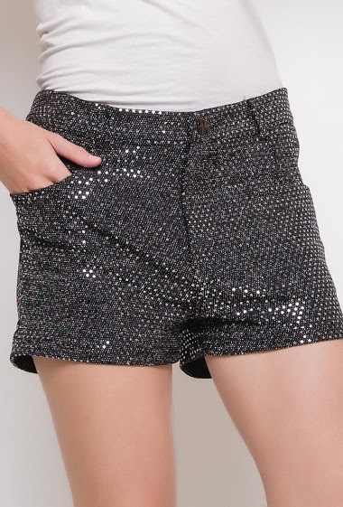 Wholesaler Golden Live - Shiny shorts with sequins