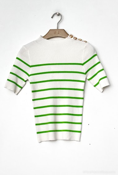 Wholesalers Golden Live - Mesh tee shirt with stripes