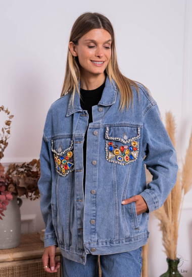 Revel Women's Diamond Stitched Denim Jacket - Country Outfitter