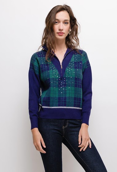 Wholesaler Good Luck - Sweater with zip