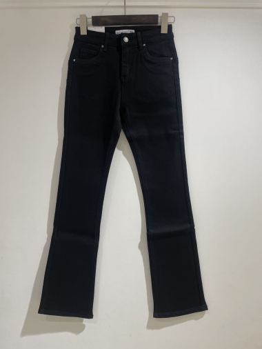 Großhändler Goodies - Schwarze Mini-Flare-Stretch-Push-up-Jeans