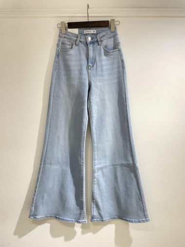 Großhändler Goodies - Stretch-Palazzo-Jeans mit weitem Bein