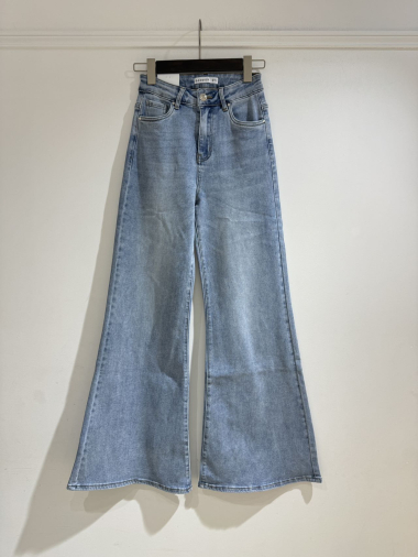 Großhändler Goodies - Stretch-Palazzo-Jeans mit weitem Bein