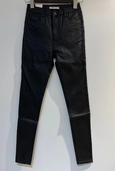 Großhändler Goodies - Push up Skinny Leather look Trouser