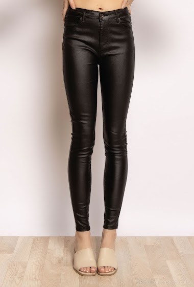 Großhändler Goodies - Skinny Leather look Trouser