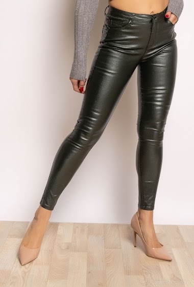 Wholesaler Goodies - Push up Leatherlook Skinny pants with sparkling