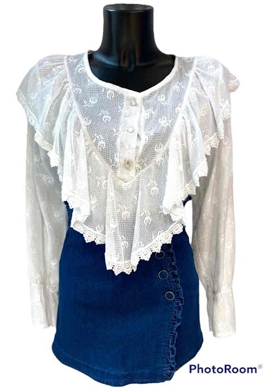 Very thin lace blouse