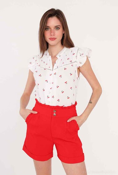 Mayorista Graciela Paris - Printed cotton gauze blouse
