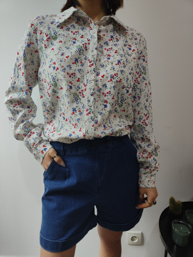 Wholesaler Graciela Paris - Flower-print cotton shirt