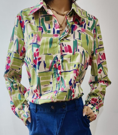 Grossiste Graciela Paris - chemise en coton imprimé graphique abstrait