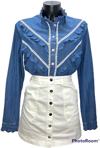 Wholesaler Graciela Paris - Ruffled jeans shirt