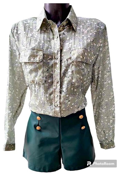 Wholesaler Graciela Paris - Light floral printed silk voile effect shirt