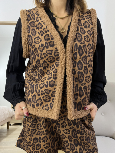 Grossiste Graciela Paris - Gilet doux léopard