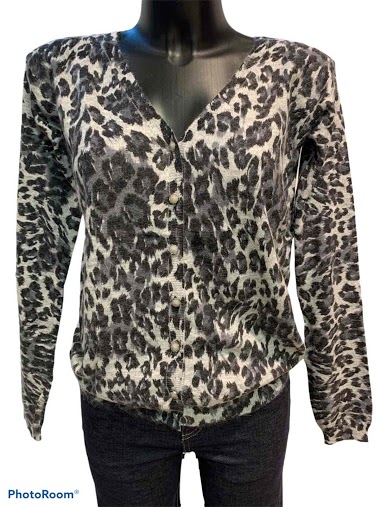 Wholesaler Graciela Paris - Leopard printed angora cardigan