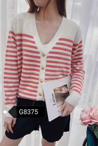 Wholesaler Graciela Paris - Striped cardigan. very soft knit
