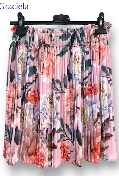 Wholesaler Graciela Paris - Printed pleated short skirt