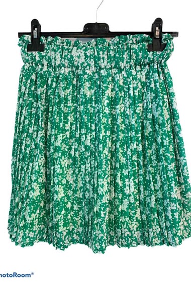 Großhändler Graciela Paris - Short printed and pleated skirt