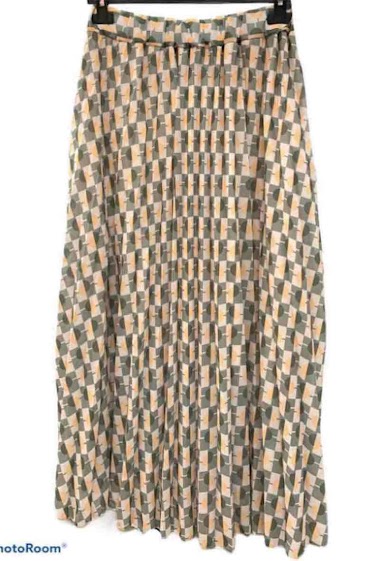 Großhändler Graciela Paris - Long pleated and printed skirt