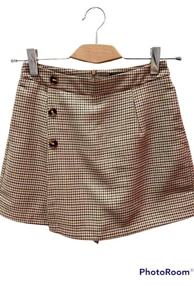 Mayorista Graciela Paris - Small check pattern short skirt