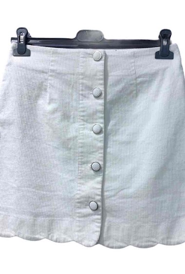 Wholesaler Graciela Paris - Mini skirt in corduroy. front button closure
