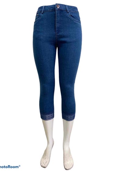 Großhändler Graciela Paris - Capri pants 80cm in length. lace bottom
