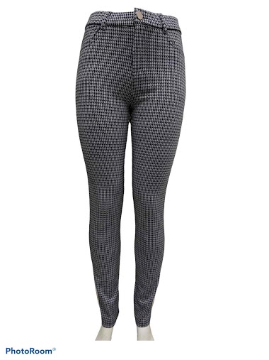 Wholesaler Graciela Paris - Houndstooth woven jacquard bi-stretch pants