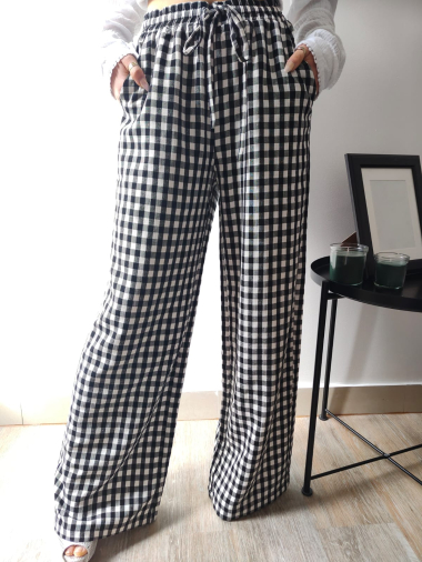 Grossiste Graciela Paris - Pantalon en coton vichy