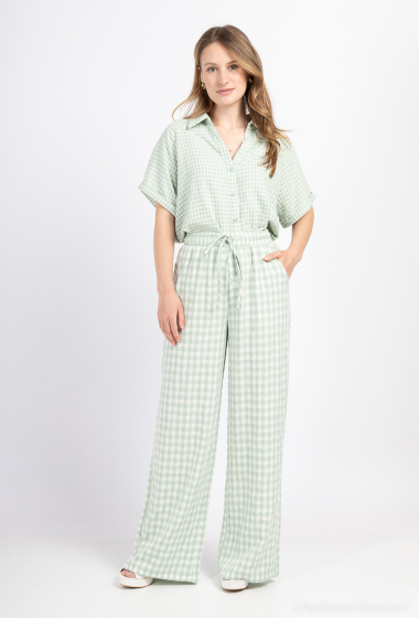 Wholesaler Graciela Paris - Gingham cotton pants