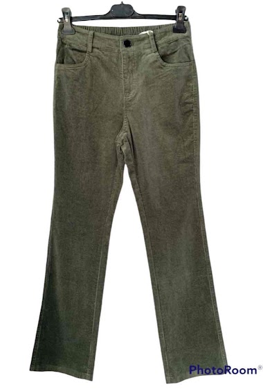 Wholesaler Graciela Paris - Corduroy pants. straight cut slightly flared at the bottom