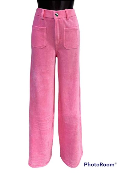 Wholesaler Graciela Paris - Stretch corduroy trousers. wide straight cut.  very soft