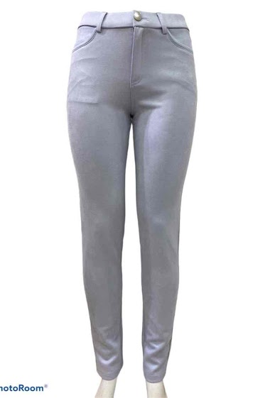 Wholesaler Graciela Paris - imitation suede pants, tone-on-tone snakeskin pattern