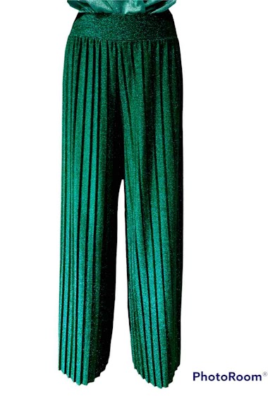 Wholesaler Graciela Paris - Shining and pleated pants in lurex