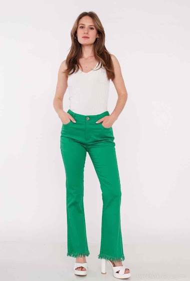 Wholesaler Graciela Paris - Elephant paw jeans pants with fringe