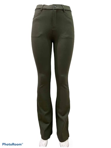 Wholesaler Graciela Paris - Stretch knit elephant leg trousers, elastic waistband